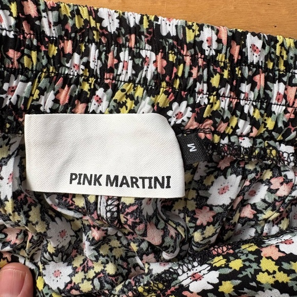 Pink Martini Black Maxi Skirt with Pastel Floral Print - Picture 2 of 2